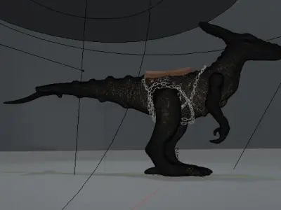 High Poly Creature Model dinosaur 3D model