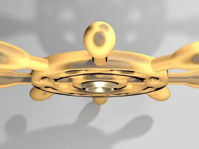 Ship Wheel 4 3D model