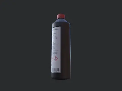 Round Bottle Low-poly 3D model