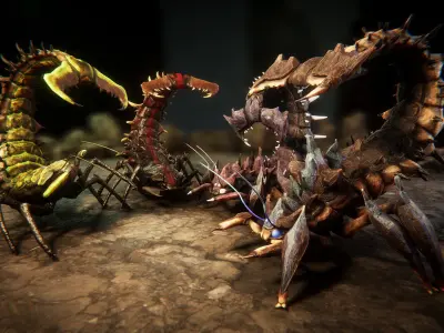 Insect beasts 2 Low-poly 3D model