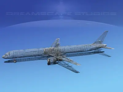 Boeing 757-300 Transamerica 3D model