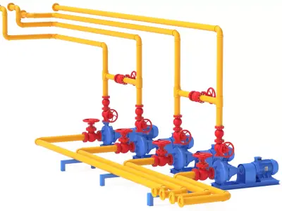 Industry Plant 01 3D model