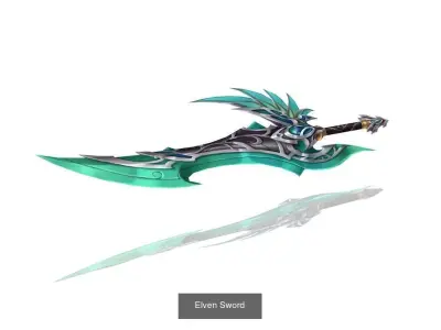 Elven Weapons 3D Model Pack