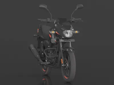 Bajaj Pulsar 125 Neon Disc Bike Low-poly 3D model