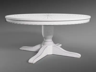 Pottery Barn - Alexandra 39inch Round Marble Coffee Table 3D model