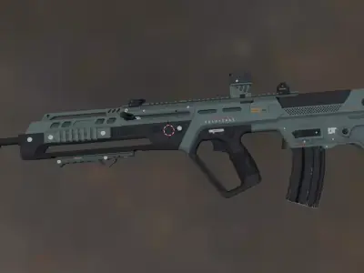 gun 4 Low-poly 3D model