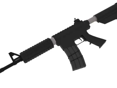 Low Poly Rifle - M4A1 Low-poly 3D model