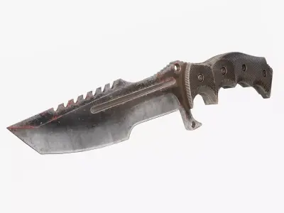 Tactical Combat Knife V2 Low-poly 3D model