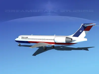 Boeing 717-200 Texair 1 3D model