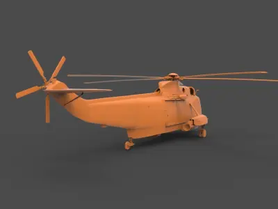 Kaman UH-2 navy 3D print model