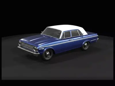 1-87 four door sedan vintage Print Ready STL 3D print model