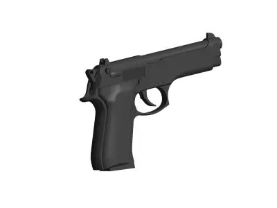 Beretta M9 3D model 2