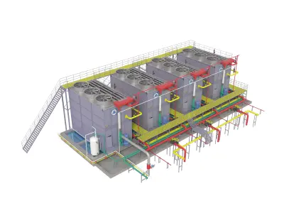 Rooftop Cooling Unit  3D model