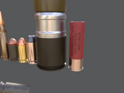 The ammo kit Low-poly 3D model
