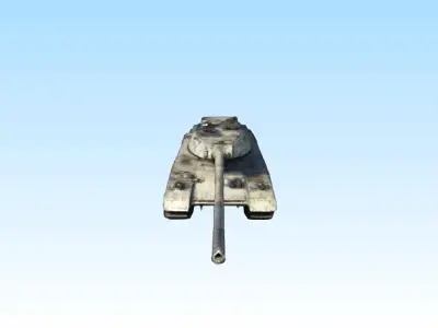 Heavy Armored Assault Tank on the Battlefield 3D model
