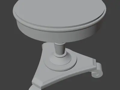 Old Rustic Round Table Free 3D model