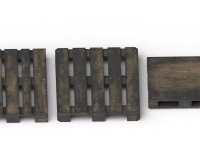 Wooden Pallet Colleciton Low-poly 3D model