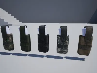 Magazine pouch 02 Low-poly 3D model