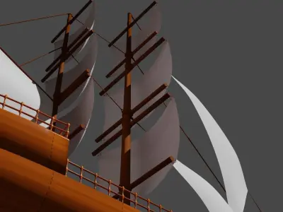 sail ship 3D model
