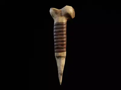 Bone Dagger Low-poly 3D model