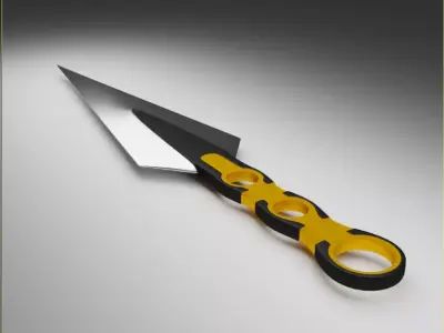 3d throwing knife Low-poly 3D model