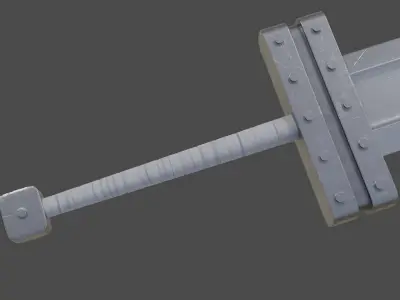 Guts Sword from Berserk Low-poly 3D model