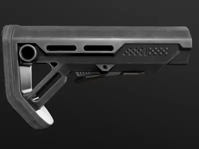 Strike Industries Viper Mod1 AR15 Collapsible Buttstock Low-poly 3D model