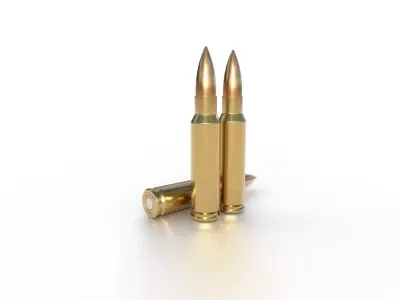 30 Thompson Contender Ammo Low-poly 3D model