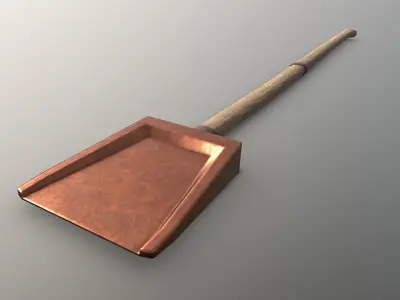Shovel - Copper Low-poly 3D model