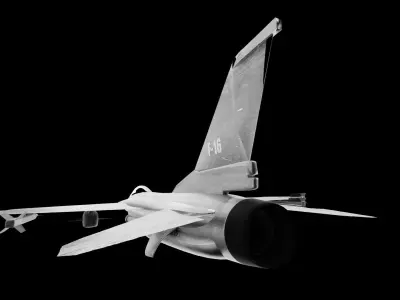 General Dynamics F-16 Fighting Falcon medium quality 3D model