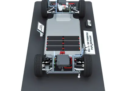 Electric vehicle chassis 3D model buy