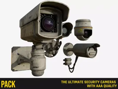 CCTV CAMERAS Low-poly 3D model