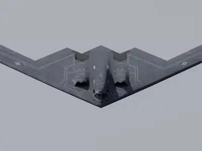 Northrop B-2 Spirit Fully-Rigged - Animated - Game Ready Low-poly 3D model