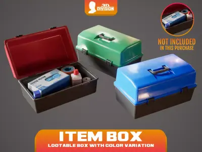 Item Box - Lootable - PBR Game ready - LOW POLY Low-poly 3D model