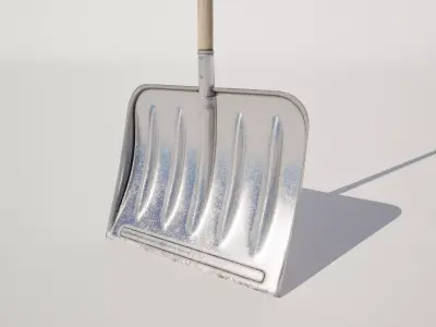 Snow Shovel Low-poly 3D model