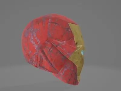 realistic iron man helmet 3D model