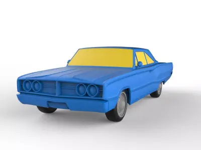 Dodge Coronet 1966 Classic Car 3D print model