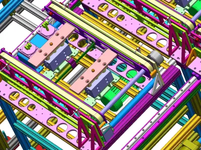 Double transplanter conveyor 3D model