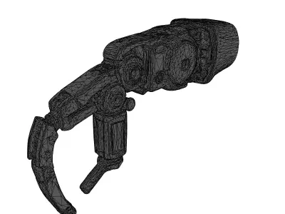 Cybernetic Arm with Glowing Joints 3D model