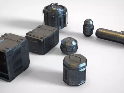 sci-fi container 3D model shop