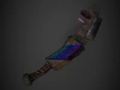 fantasy sword Low-poly 3D model 5