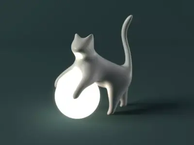 Stylized Cat - n4 3D model