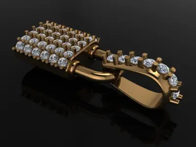 Diamond Lock Pendant 3D print model