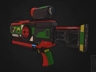 Gun MK-J0 Low-poly 3D model