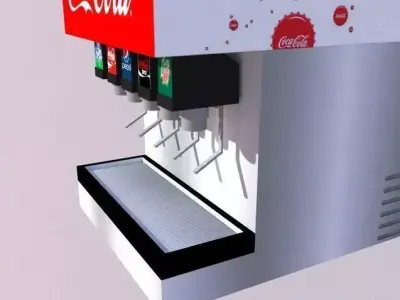 Beverage Dispenser Low-poly 3D model