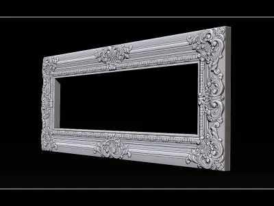 3D Frame - Wood Carving STL Model for CNC Router 3D print model 4