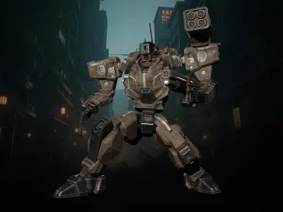 Assault Mech Low-poly 3D model
