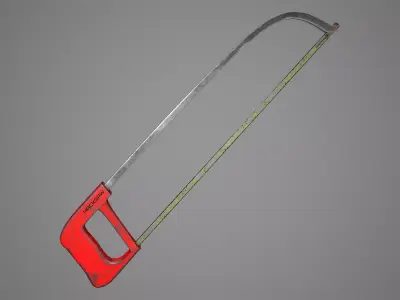 Hacksaw saw Low-poly 3D model