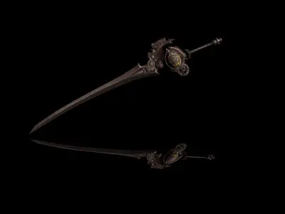 Steampunk Sword 3D model