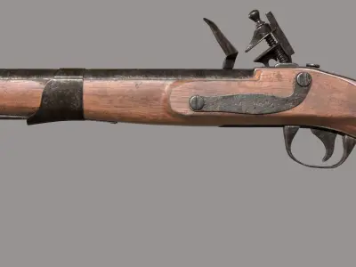 flintlock pistol 3D model